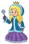 Princess in winter clothes theme image 1