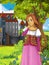 The princesses - castles - knights and fairies - Beautiful Manga Girl - illustration for the children