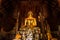 The principal Buddha image, main Buddha image in Wat Phra That Lampang Luang in Lampang Province, Thailand