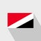 Principality of Sealand flag Long Shadow design vector