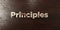 Principles - grungy wooden headline on Maple - 3D rendered royalty free stock image