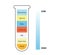 PrinLiquid density scientific experiment concept. Separate fluid layers. Laboratory experiment with density of oil