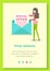 Print adverts webpage or site vector illustration. Woman folds the letter into an envelope