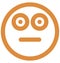 Print bemused face, emoticons Vector Isolated Icon which can easily modify or edit