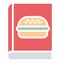 Print Burger recipe Isolated Vector icon which can easily modify or edit