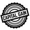 Print capital gain stamp on white