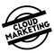 Print cloud marketing stamp on white