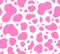 Print cow texture pattern repeated seamless pink and white