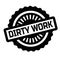 Print dirty work stamp on white