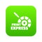 Print express icon green vector
