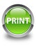 Print glossy green round button