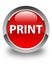 Print glossy red round button