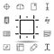 print guides, crop icon. Can be used for web, logo, mobile app, UI, UX
