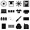 Print items icons set, simple style