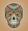 Print mexican traditional scull for T-shirt