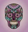 Print mexican traditional scull for T-shirt