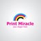 Print Miracle vector logo design