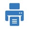 Print out, print files, blue printer, printing, publish document icon