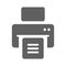 Print out, print files, printer, printing, publish document gray icon