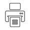 Print out, print files, printer, printing, publish document line icon, outline