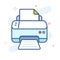 Print outline vector icon. Printer line illustration.