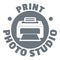 Print photo studio logo, simple style