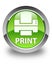 Print (printer icon) glossy green round button