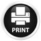 Print (printer icon) premium black round button