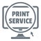 Print service logo, simple style