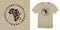 Print on t-shirt graphics design, Africa Map Globe with Adinkra symbols, African hieroglyphs motive image, isolated on background