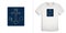 Print on t-shirt graphics design, anchor icon chalky, white background