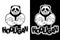 Print on T-shirt `hooligan` with a panda image.