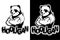 Print on T-shirt `hooligan` with a panda image