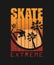 Print for T-shirts and not only. With text SKATE extreme