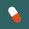 Print. Tablet. Pill capsule simple icon.