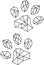 Print Vector abstract polygonal geometric paw print