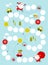 Print. Vector board Christmas game for children. Advent calendar. New Year`s game.