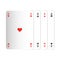 Print vector illustration Playing cards four aces isolate