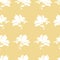 Print.vector illustration seamless pattern of white delicate flowers on a beige background