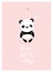 Print. Vector poster with a panda \\\