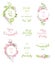 Print. Vector set of floral frames. Vector set of motivational phrases. Postcards, poters