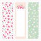 Printable bookmarks or banners with little flowers on pastel background.