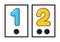 Printable flash card collection for numbers with the corresponding number of dots arranged in groups for preschool / kindergarten