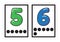 Printable flash card collection for numbers with the corresponding number of dots arranged in groups for preschool / kindergarten