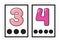 Printable flash card collection for numbers with the corresponding number of dots arranged in groups for preschool / kindergarten