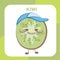 printable flashcard tropical fruits for kids. Learning about fruits name flashcard. kawaii kiwi flashcard for children