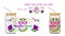 Printable Full wrap for libby glass can. Mardi gras. Vector lettering