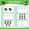 Printable halloween theme let\\\'s counting and circle the correct number