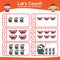 Printable halloween theme let\\\'s counting and circle the correct number