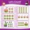 Printable halloween theme let\\\'s counting and circle the correct number